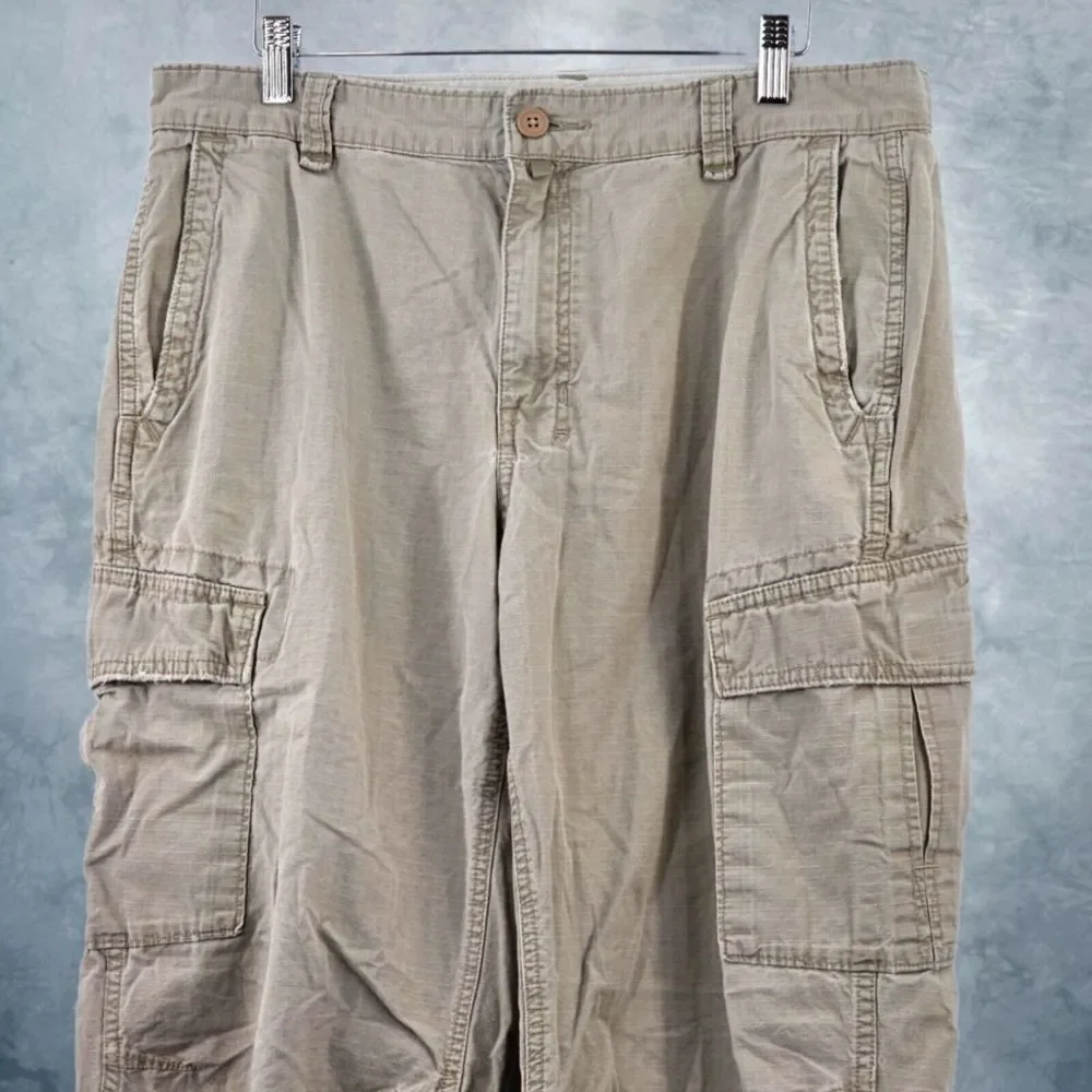 The North Face Cargo Pants Men 34 Relaxed Twill Hike Hunt Outdoor Tactical Khaki